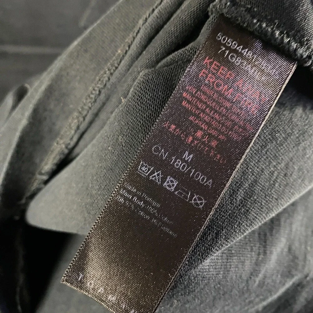 Topman Shirt Men's Medium Black Short Sleeve Casual 100%‎ Cotton Fading